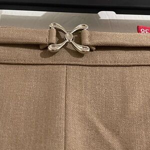 Elegant Tan pleated women’s skirt